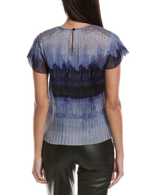 Rag & Bone Blue Hailey Printed Organza Top
