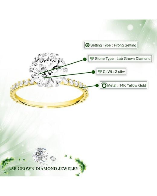 Amairah Metallic 14K 2.00 Ct. Tw. Lab-Grown Diamond Engagement Ring