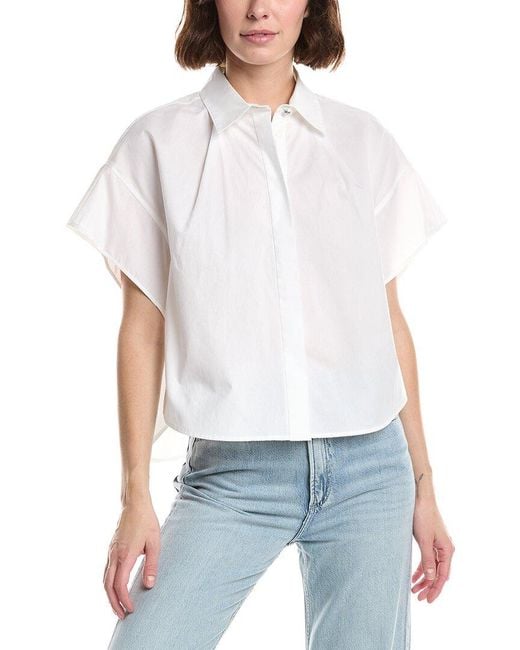 Rag & Bone White Maura Poplin Shirt