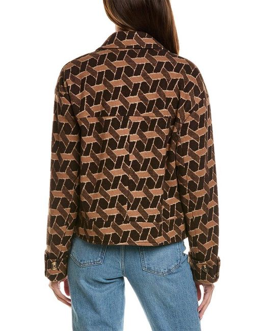 Diane von Furstenberg Brown Dixon Wool-Blend Coat