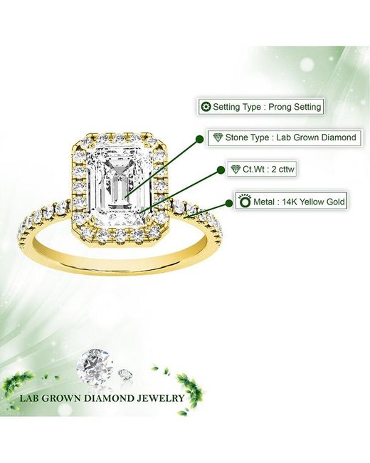 Amairah White 14K 2.00 Ct. Tw. Lab-Grown Diamond Engagement Ring