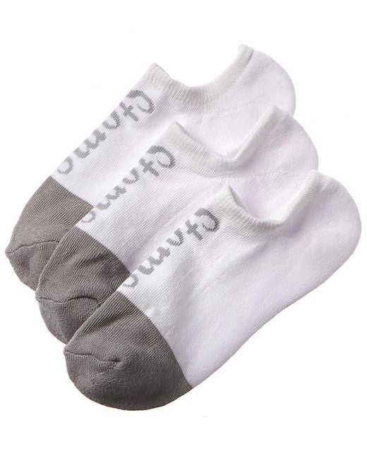 Stems Gray Set Of 3 Cushion No-show Sock