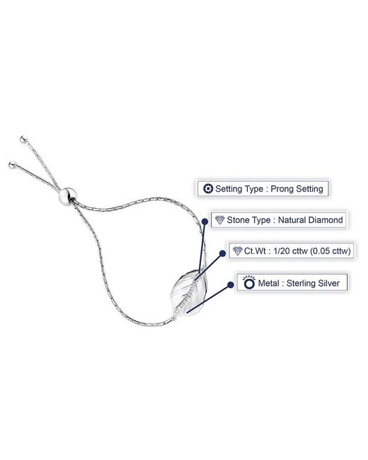 Amairah White 0.05 Ct. Tw. Diamond Bolo Bracelet