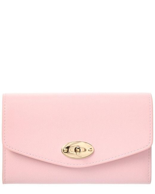 Mulberry Pink Darley Medium Leather Wallet