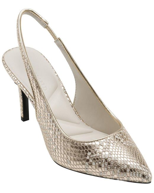 Karl Lagerfeld Metallic Rosalyn Leather Pump