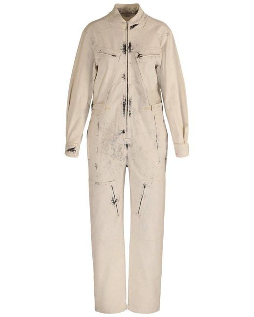 Stella McCartney Natural Bleached Denim Jumpsuit