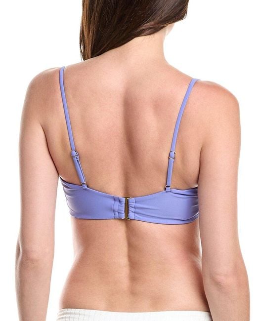 Ramy Brook Blue Bora Bikini Top