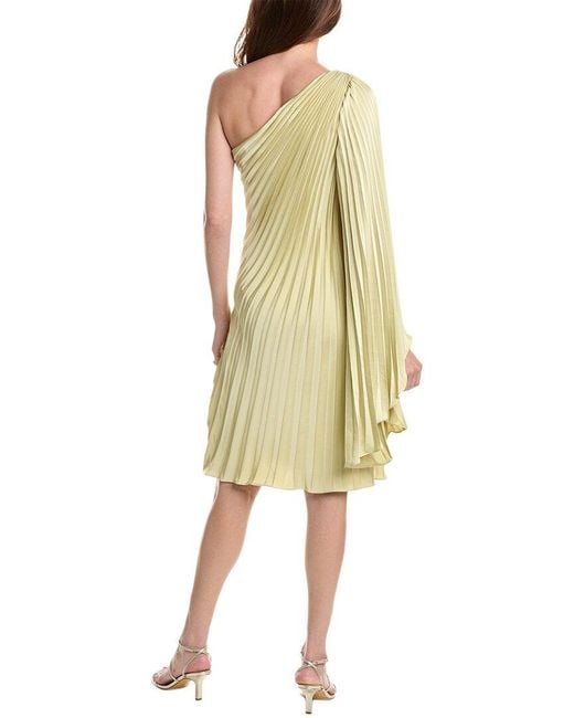 Rene Ruiz Yellow Rene By Collection One-shoulder Midi Dress
