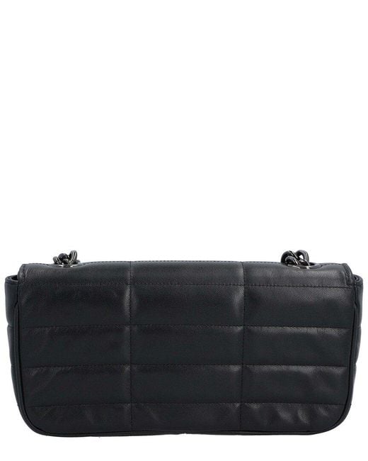 Céline Black Goatskin Leather Matelassé Chain Shoulder Bag, Never Carried (Authentic Pre-Loved)