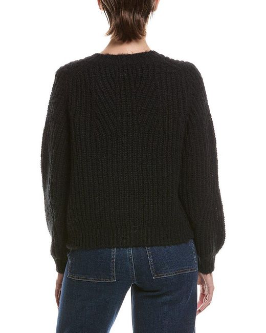 Michael Stars Black Lumi Crewneck Cardigan