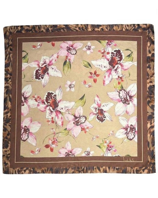 Nicole Miller Pink Satin Square Scarf