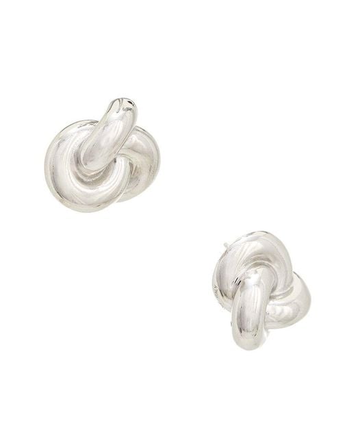 Italian Silver White Earrings