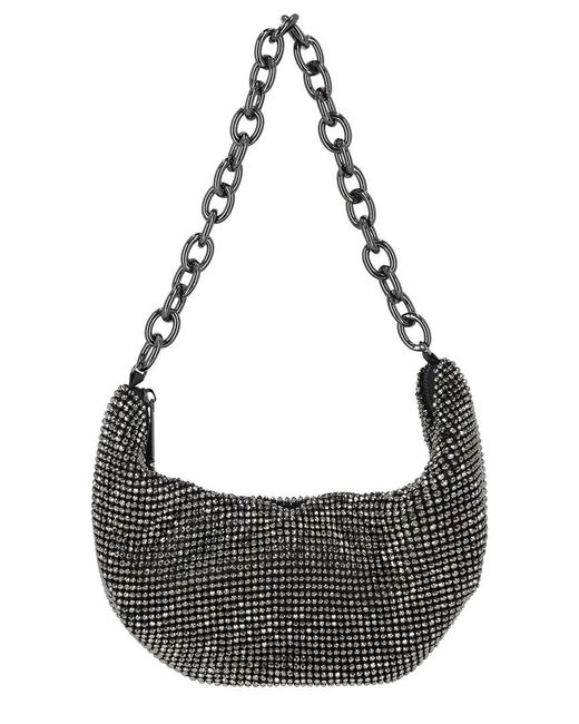 Metal Chain Strap and Handles Designer Purse Handbag