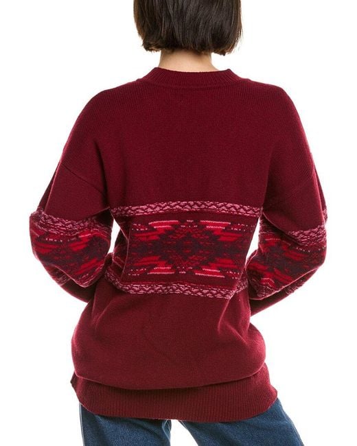 Isabel Marant Red Isabel Marant Etoile Fairisle Wool-Blend Sweater