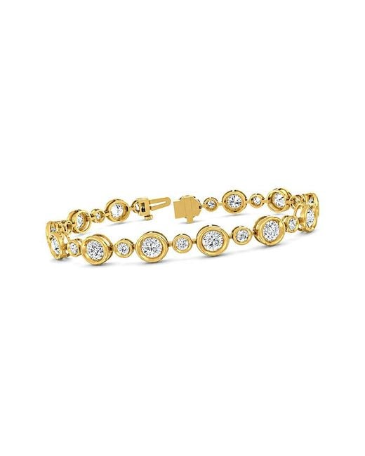 Lab Grown Diamonds Metallic 14K 5.69 Ct. Tw. Lab-Grown Diamond Tennis Bracelet
