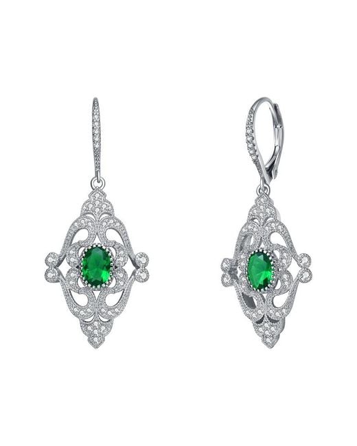 Genevive Jewelry White Silver Earrings