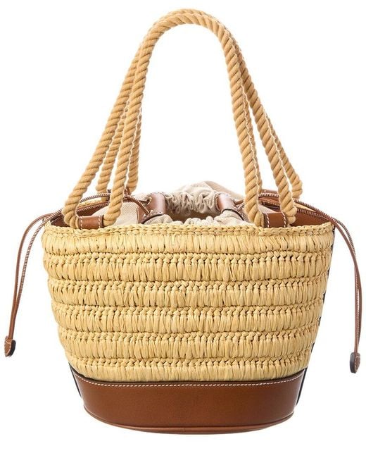 Gucci Metallic Gg Mini Leather-Trim Bucket Bag