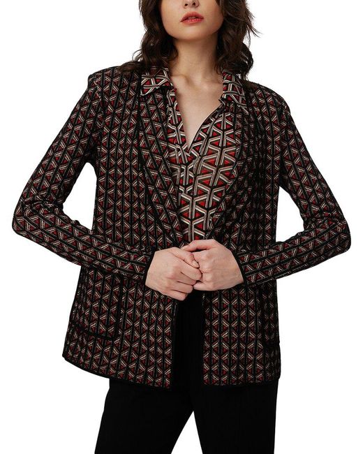 Diane von Furstenberg Black Trillian Wool-Blend Jacket