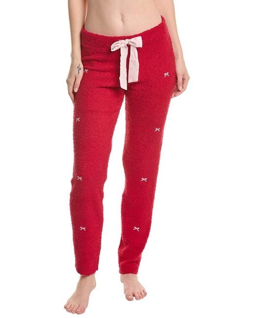 Honeydew Intimates Red Snow Angel Chenille Jogger Pant