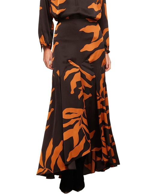 MISA Los Angles Orange Shelley Skirt