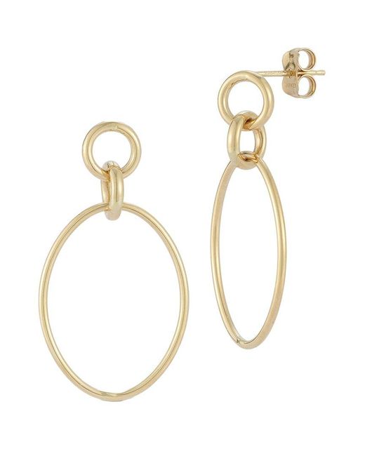 Ember Fine Jewelry Metallic 14k Oval Link Drop Earrings