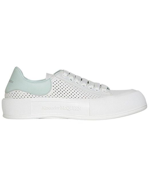 Alexander McQueen White Trainer Leather Sneaker for men