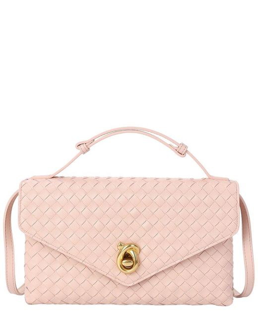 Tiffany & Fred Paris Pink Leather Shoulder Bag