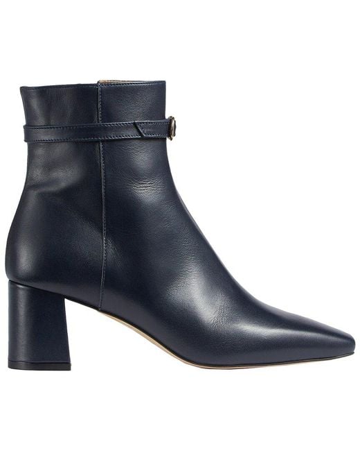 L.K.Bennett Blue Natalia Leather Ankle Boot