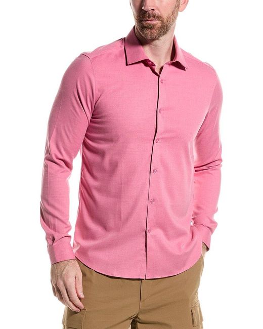 Paisley & Gray Pink Samuel Slim Fit Shirt for men