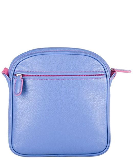 Mywalit Blue Medium Leather Shoulder Bag