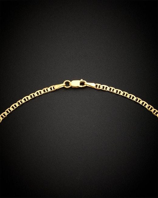Italian Gold Black 14k Mariner Necklace