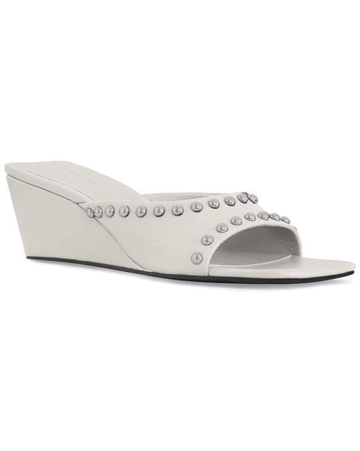 Rebecca Minkoff White Leather Wedge Sandal
