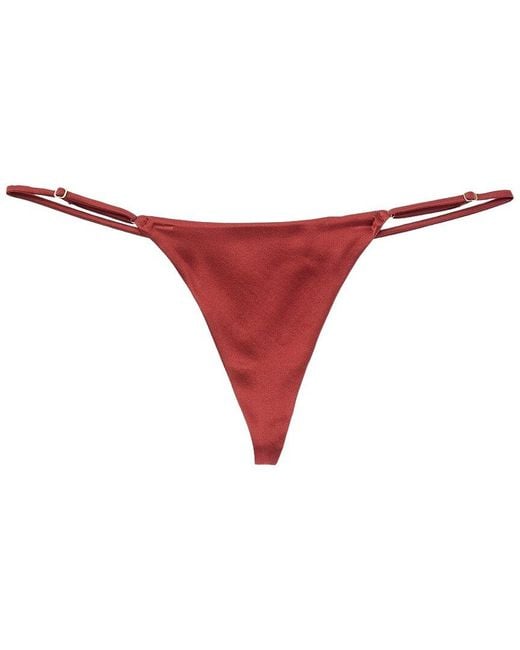 Kiki de Montparnasse Red Tous Les Jours Silk-blend G-string