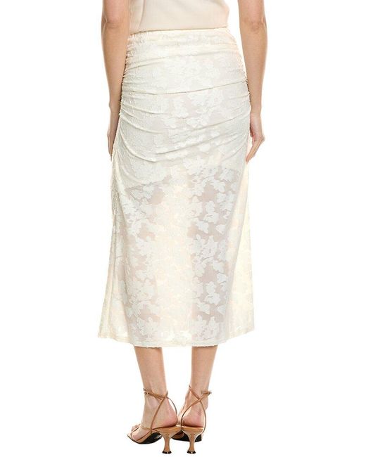 Brook + Lynn Natural Midi Skirt