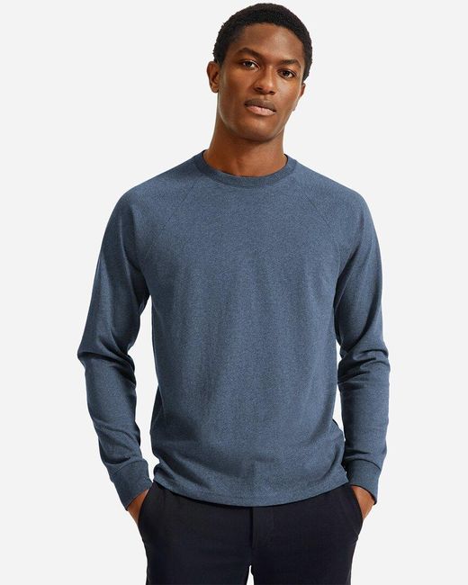 Everlane Blue The Premium-weight Crew Sweater for men