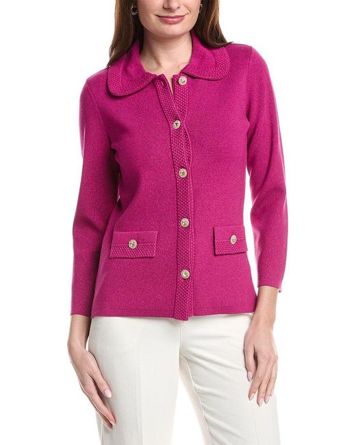 St. John Red Knit-jacket-tbd