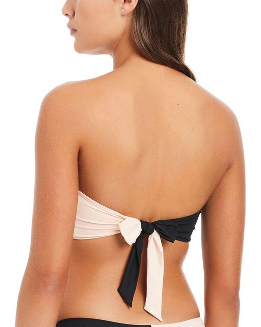 Red Carter Black Colorblock Bandeau Top