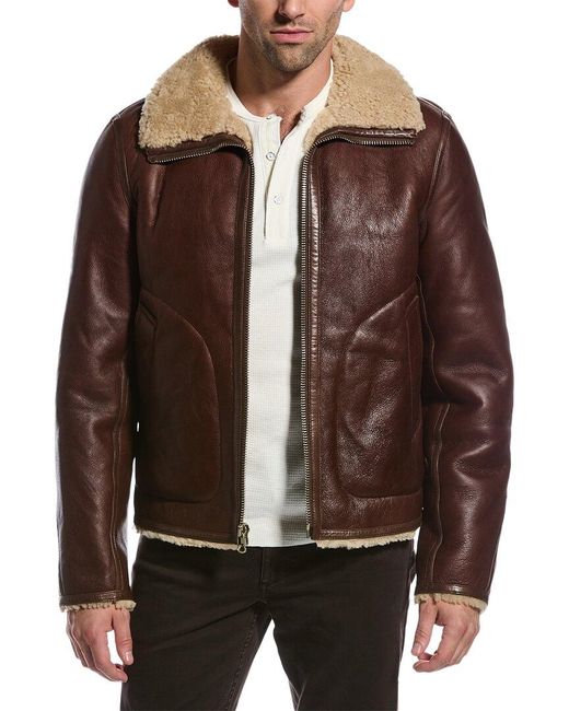 Rag & Bone Brown Stanley Leather Jacket for men
