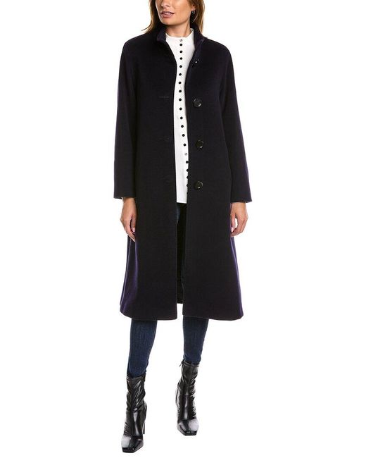 Cinzia Rocca Wool & Cashmere-blend Coat in Blue | Lyst