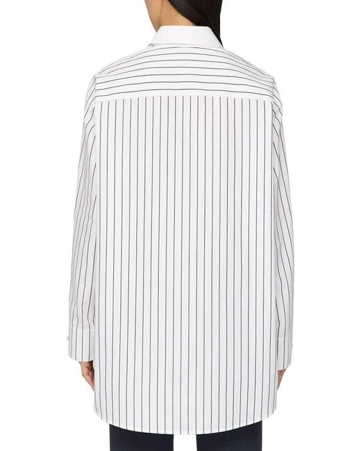 Lafayette 148 New York White Oversized Shirt