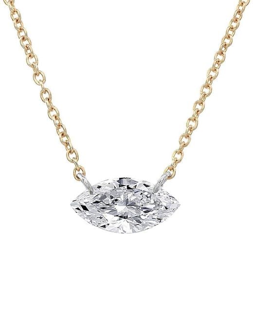 Lab Grown Diamonds Metallic 14K 4.00 Ct. Tw. Lab-Grown Diamond Necklace