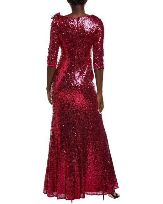 Rene Ruiz Red Fit And Flare Gown