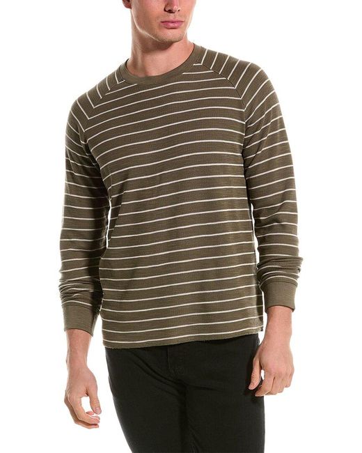 Vince Gray Striped Waffle Top for men