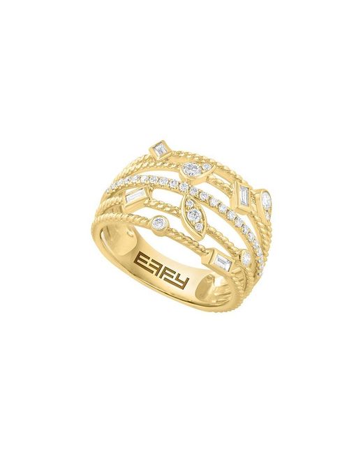 Effy Fine Jewelry Metallic 14K 1.59 Ct. Tw. Diamond & Sapphire Ring