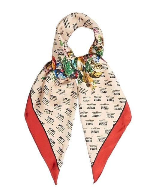 Gucci Natural Silk Bandana/Square Scarf