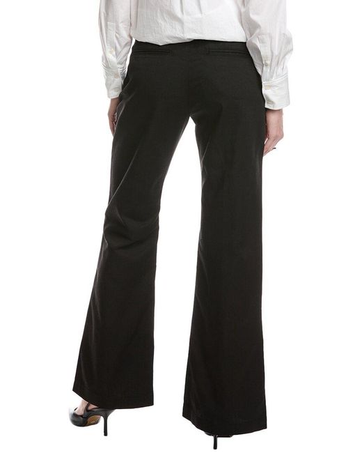 Re/done Black Mid-Rise Flared Trouser Jean