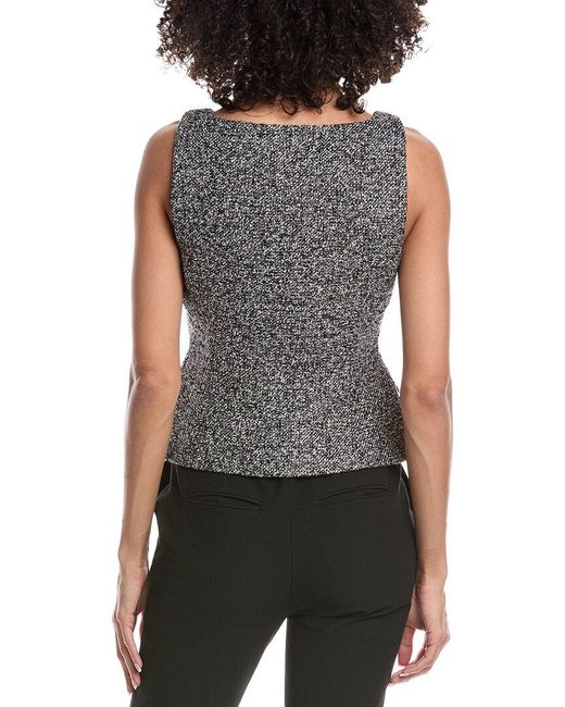 Toccin Gray Georgia Scoop Neck Wool-Blend Top