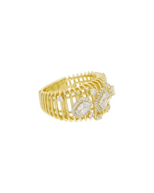 Meshmerise White 18K Over Cz Ring