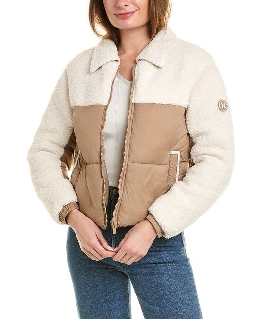 Hurley Natural Chelsea Cropped Quilted Jacket