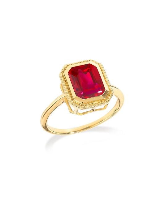 TIRAMISU Pink 14K Over 2.93 Ct. Tw. Lab-Grown Ruby Solitaire Ring